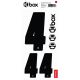 BOX TWO NUMBER STICKER KIT BLACK