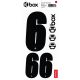 BOX TWO NUMBER STICKER KIT BLACK