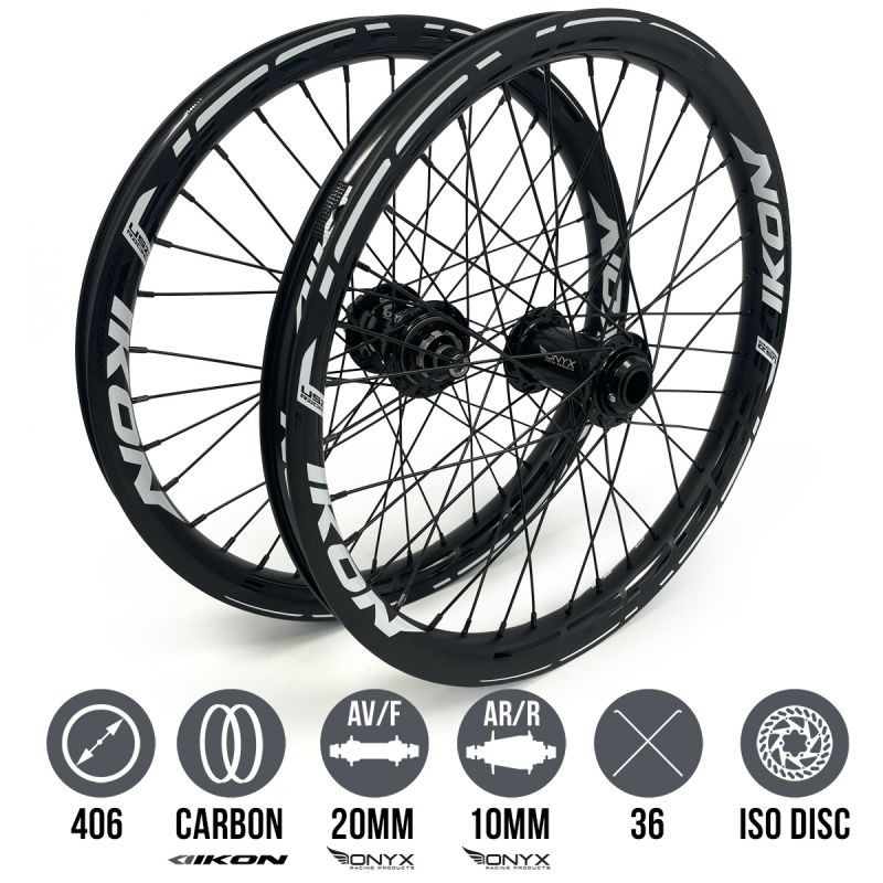 Ruedas IKON Carbon / ONYX Solid 20 - Ultra ISO 10 20"x1.75"