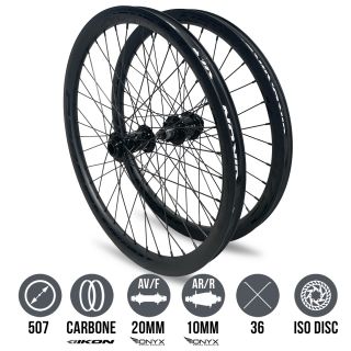 Roues IKON CARBONE 507 - Onyx Helix 20 - Onyx Ultra SS 10 ISO NOIR - NOIR MAT