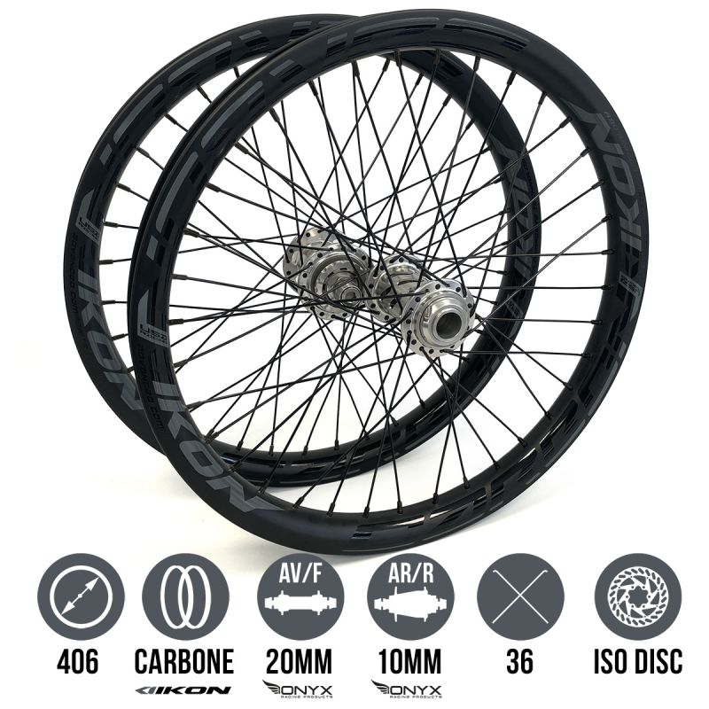 Roues IKON Carbon 406 - ONYX Helix 20 - Ultra ISO 10