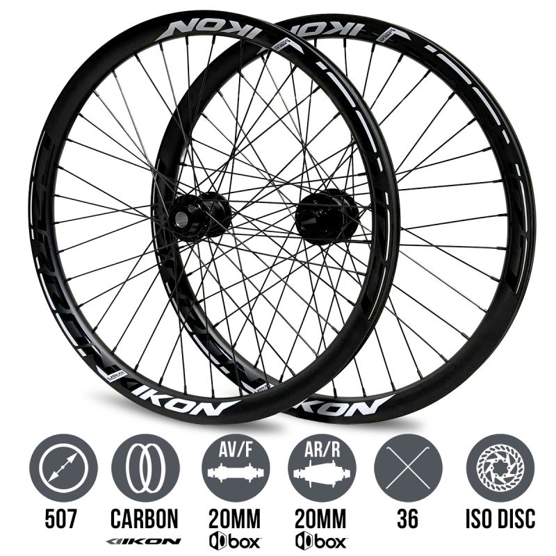 Ruedas IKON Carbon 507 Negro-Blanco - Box One Stealth ISO 20