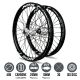 Roues IKON Carbon 406 Noir/Blanc - ONYX Solid 20 - Ultra SS ISO 10 Blanc