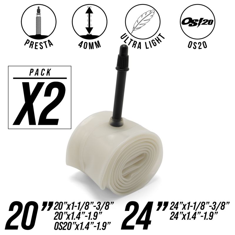 Pack X2 Chambres à air Excess Bluetech Presta Ultra Light