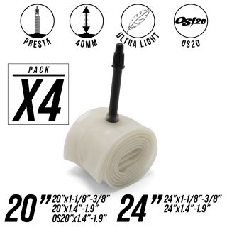Pack X4 Excess Bluetech Ultra Light Presta Tubos