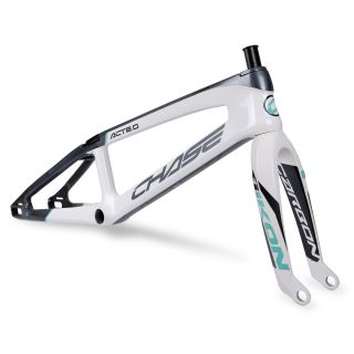 KIT CADRE+FOURCHE CHASE ACT2.0 BLANC / TEAL / GRIS