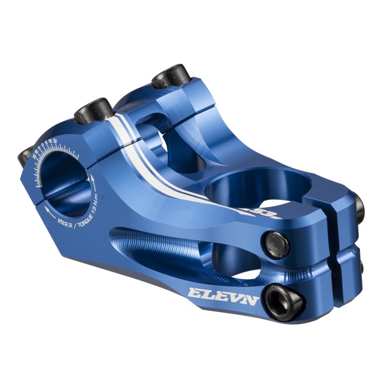 Guidon BMX Elevn® 31.8 Flat 8.5 - Noir/Bleu Bmx